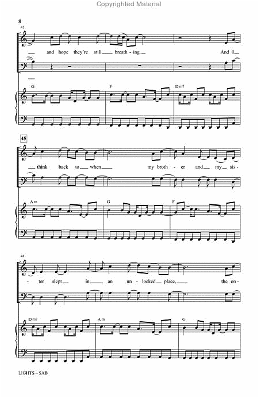 Lights 3-Part scores gallery preview page 8