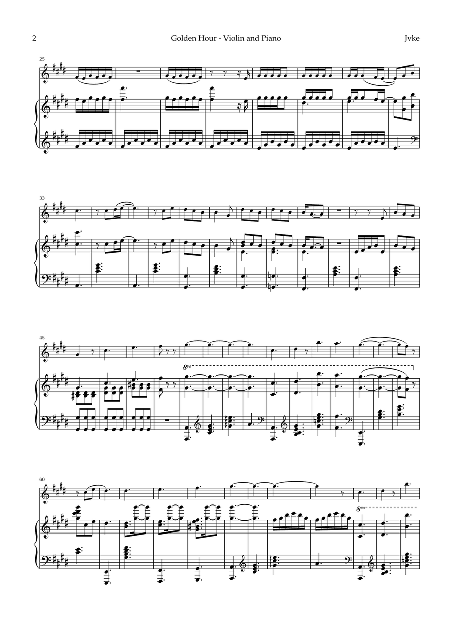 Golden Hour Violin Solo scores gallery preview page 2