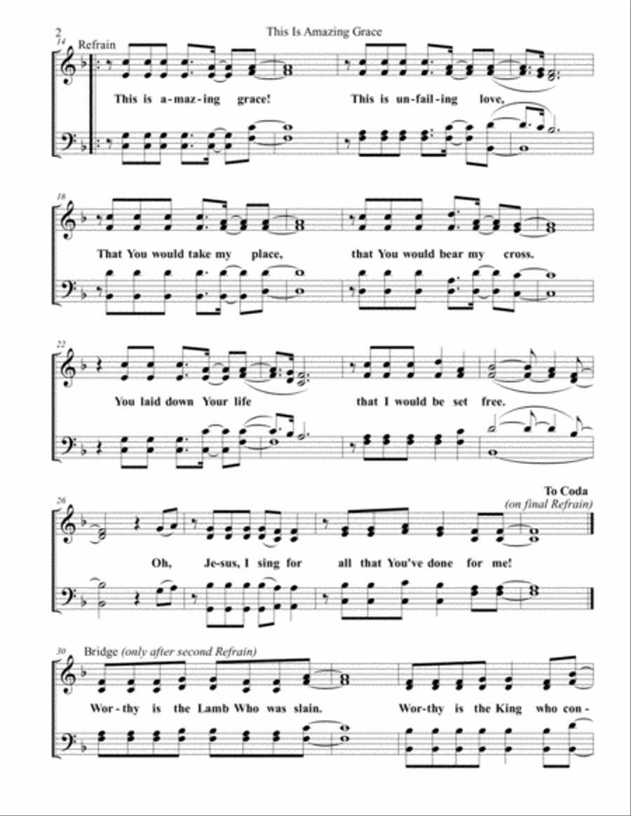 This Is Amazing Grace This Is Amazing Grace 4-Part scores gallery preview page 2