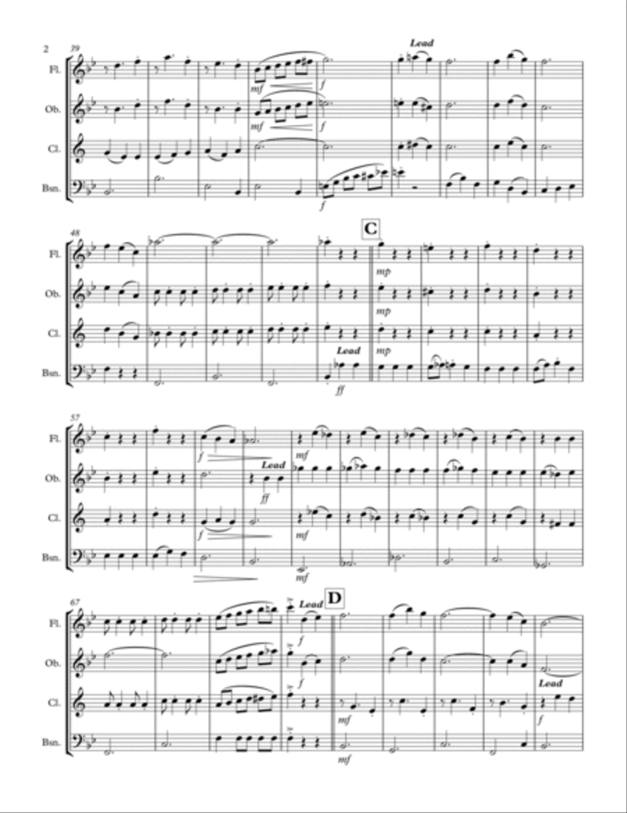 The Most Wonderful Time Of The Year Woodwind Quartet scores gallery preview page 3