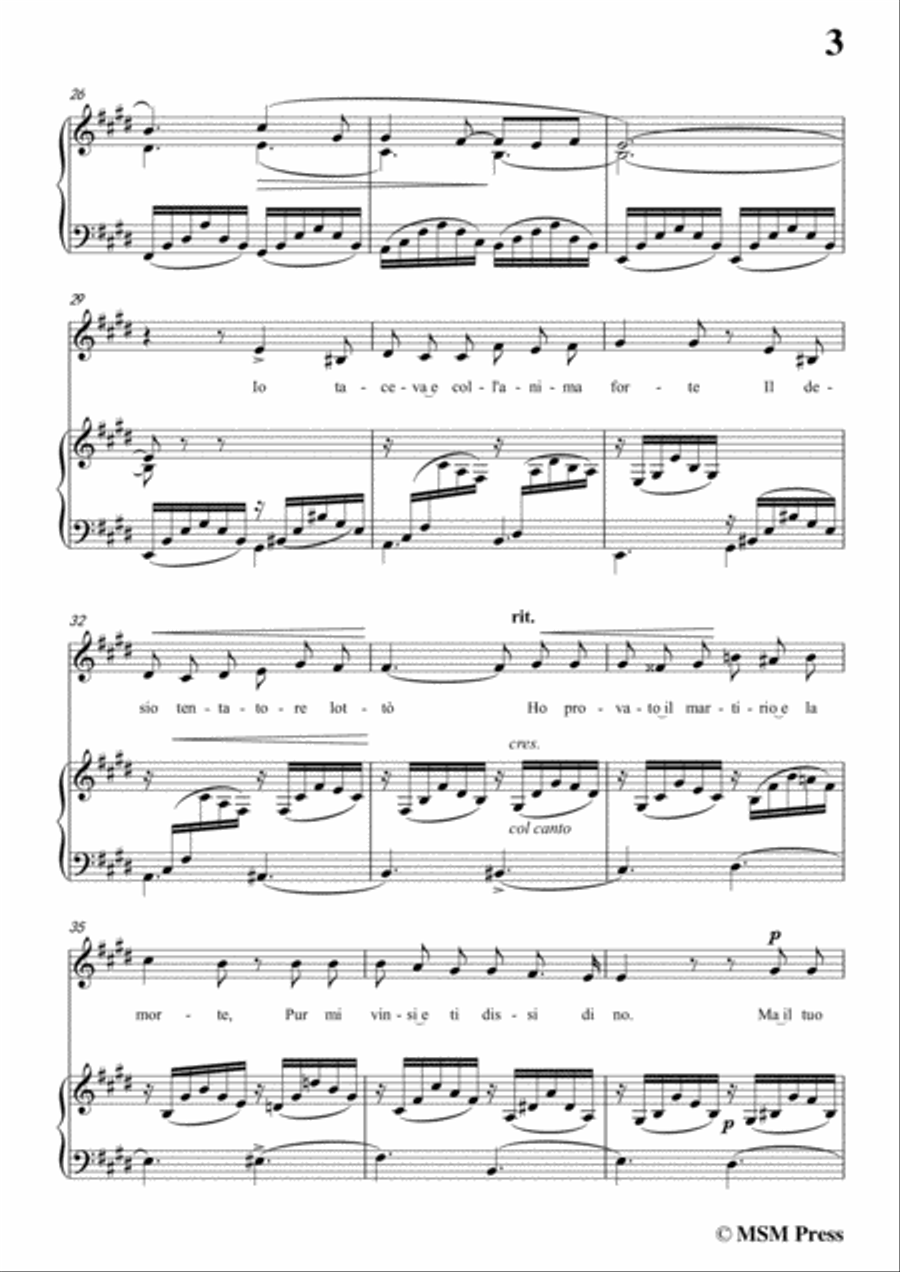 Tosti-Sogno in E Major,for Voice and Piano Voice Solo scores gallery preview page 5