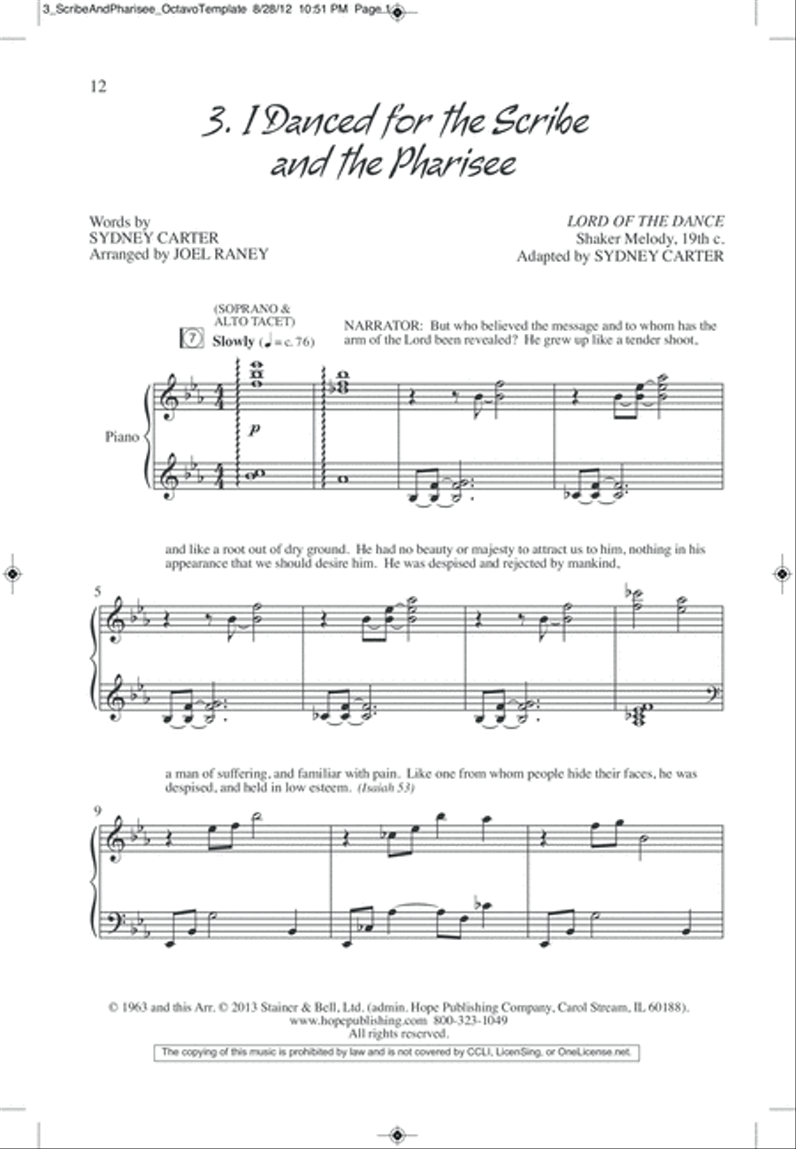 I Am the Lord of the Dance 4-Part scores gallery preview page 16
