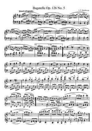 Beethoven Bagatelle Op. 126 No. 5 in G Major