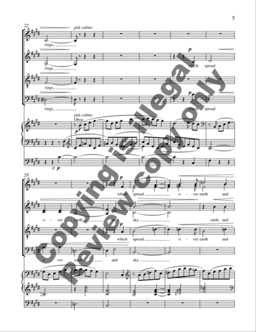 An Echoing Song 4-Part scores gallery preview page 4