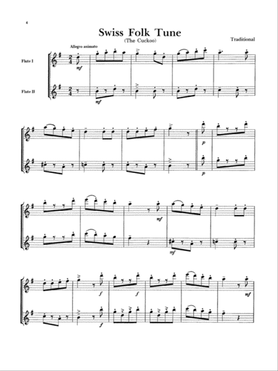 Belwin Master Duets (Flute), Volume 1 Flute Duet scores gallery preview page 4