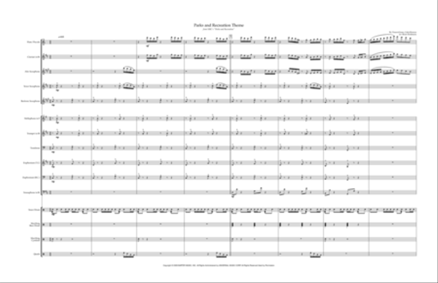 Parks And Recreation Theme Marching Band scores gallery preview page 3