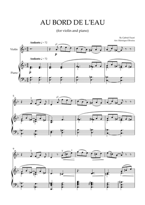 Book cover for Au Bord de L'eau - Violin and Piano (D minor)