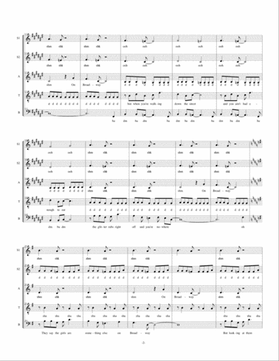 On Broadway On Broadway 4-Part scores gallery preview page 2