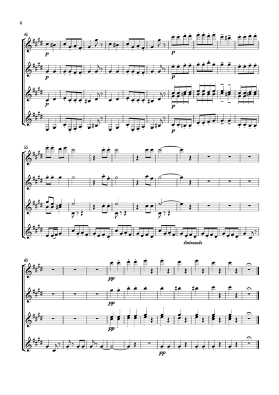 Ancient Provençal Christmas Carol Guitar Ensemble scores gallery preview page 4