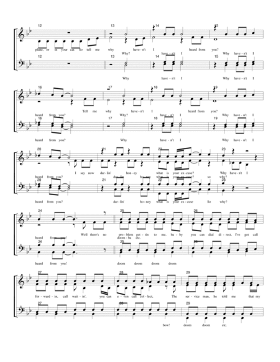 Why Haven't I Heard From You SSAA scores gallery preview page 2