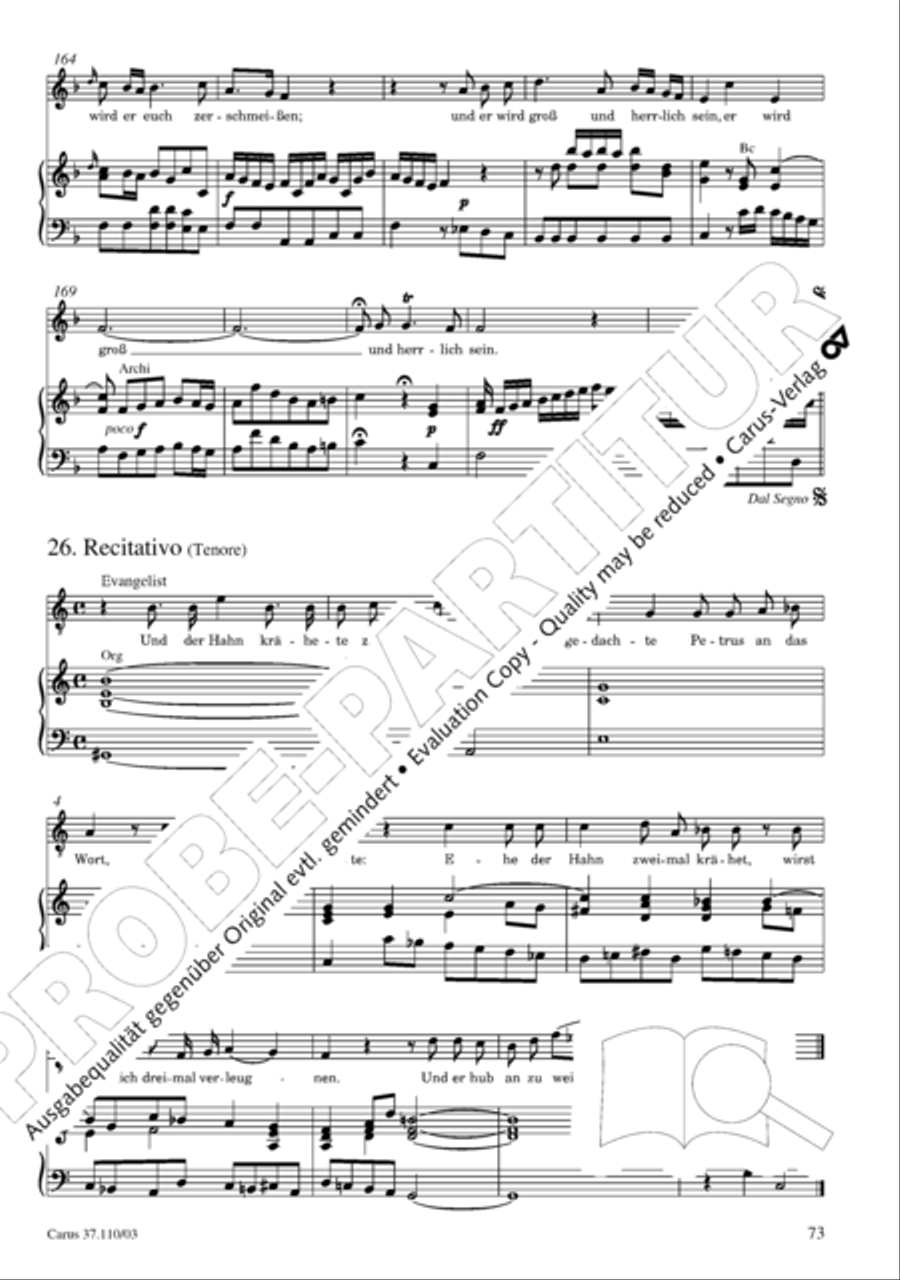Markuspassion. Werkausgabe Reihe 1, Bd. 7 (Homilius) 4-Part scores gallery preview page 80