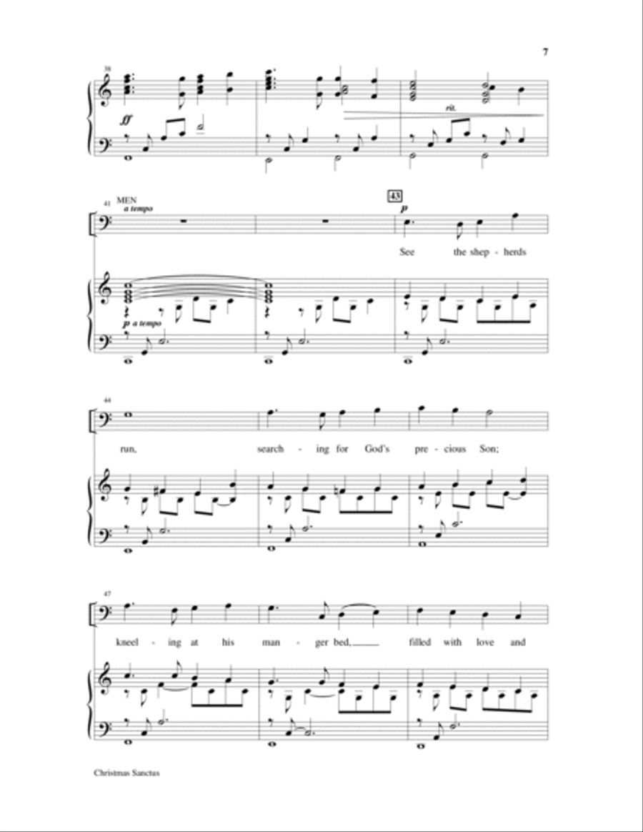 Christmas Sanctus Choir scores gallery preview page 7