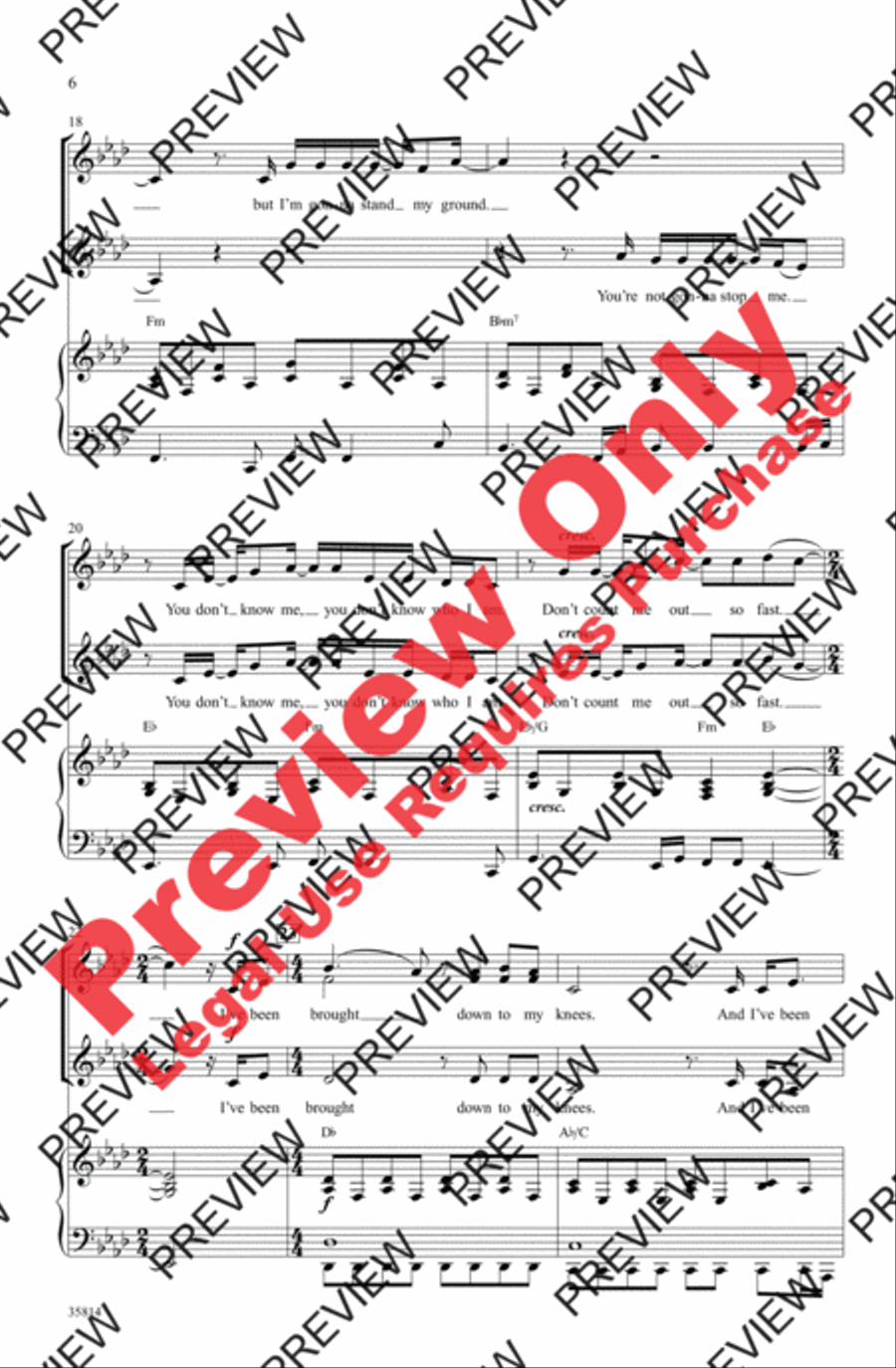 You Haven't Seen the Last of Me Women's Choir scores gallery preview page 5