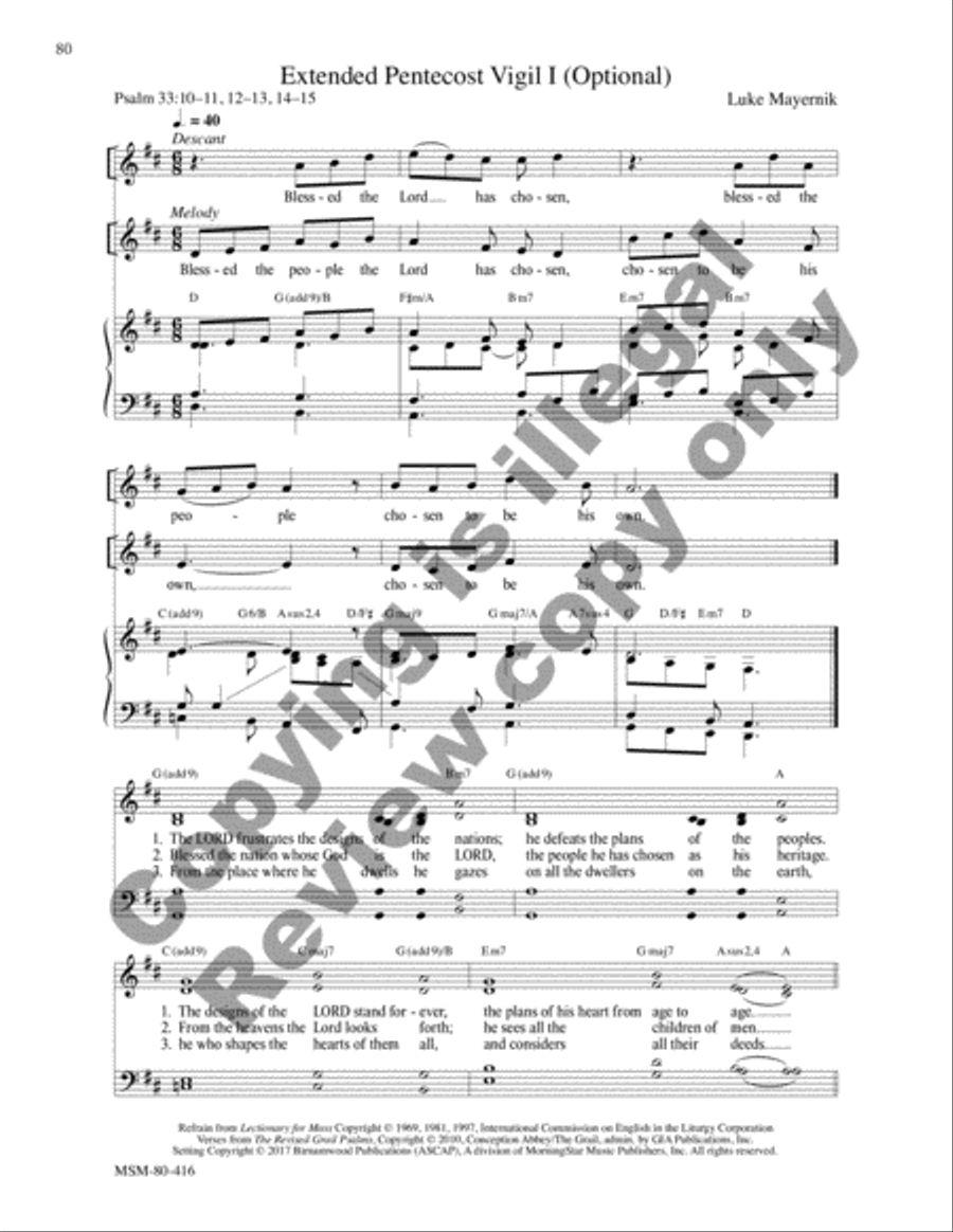 The Five Graces Psalter: Lectionary Psalms 4-Part scores gallery preview page 21