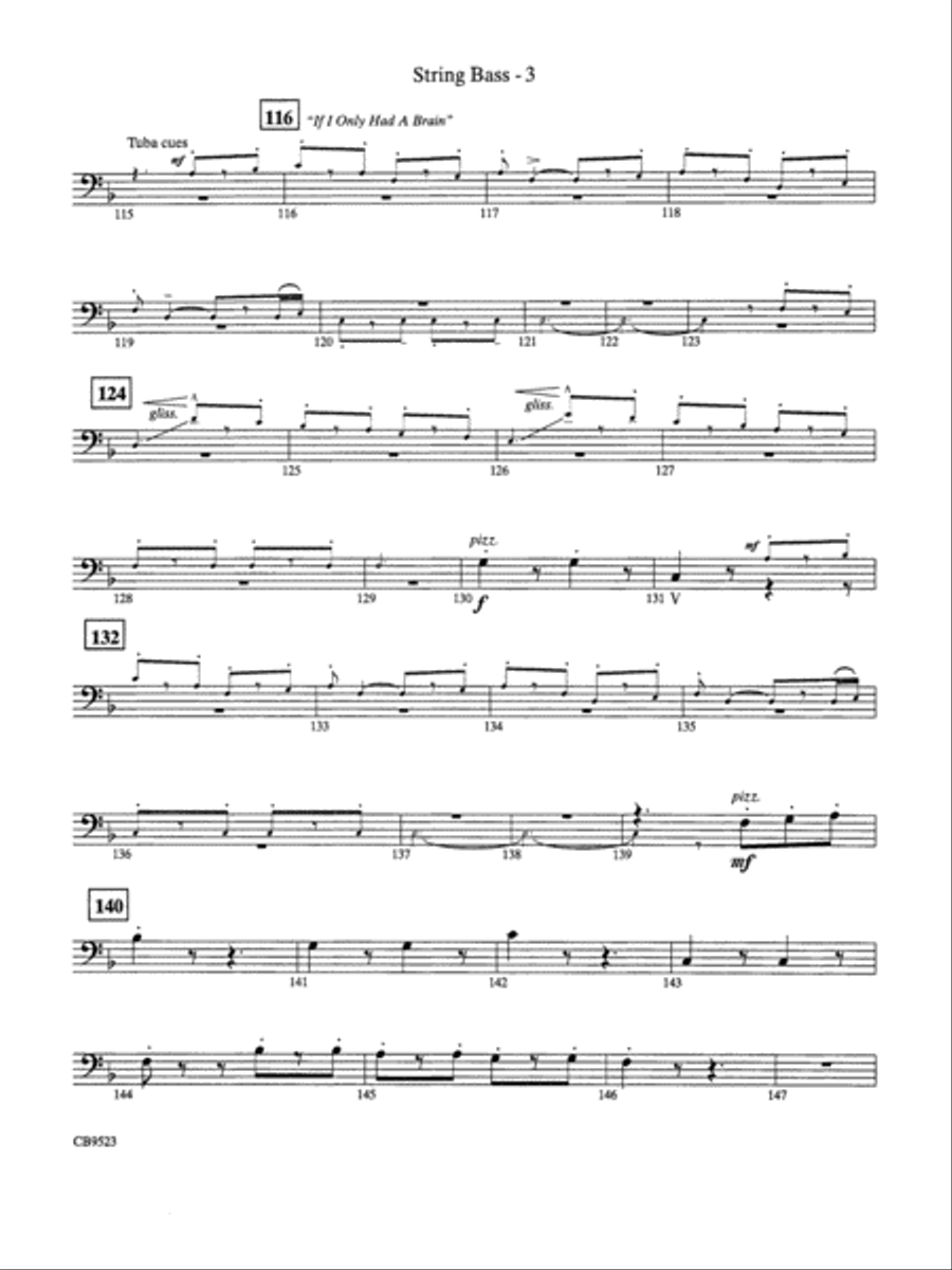 The Wizard of Oz (Medley): String Bass Concert Band scores gallery preview page 3