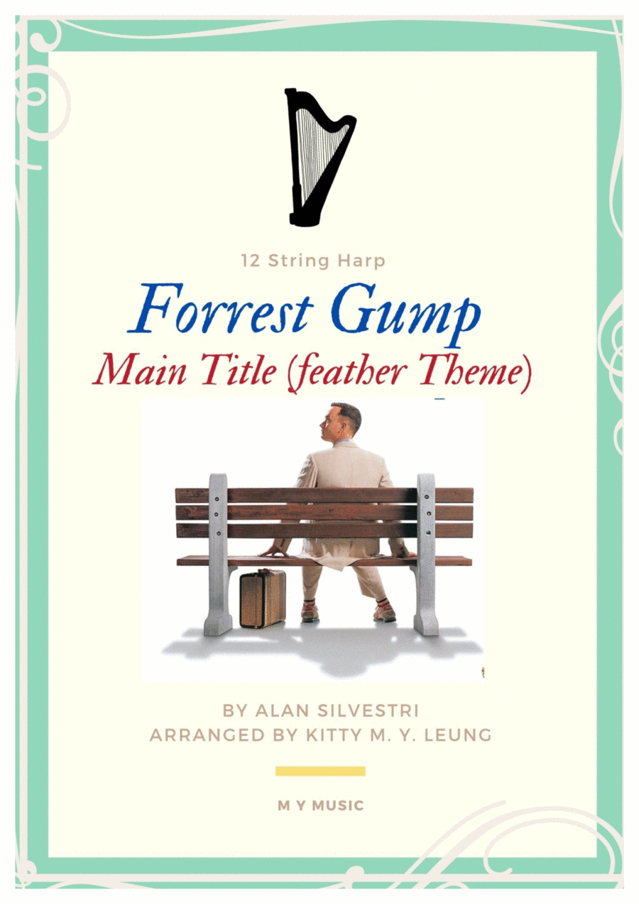 Forrest Gump - Main Title (feather Theme) Harp scores gallery preview page 1