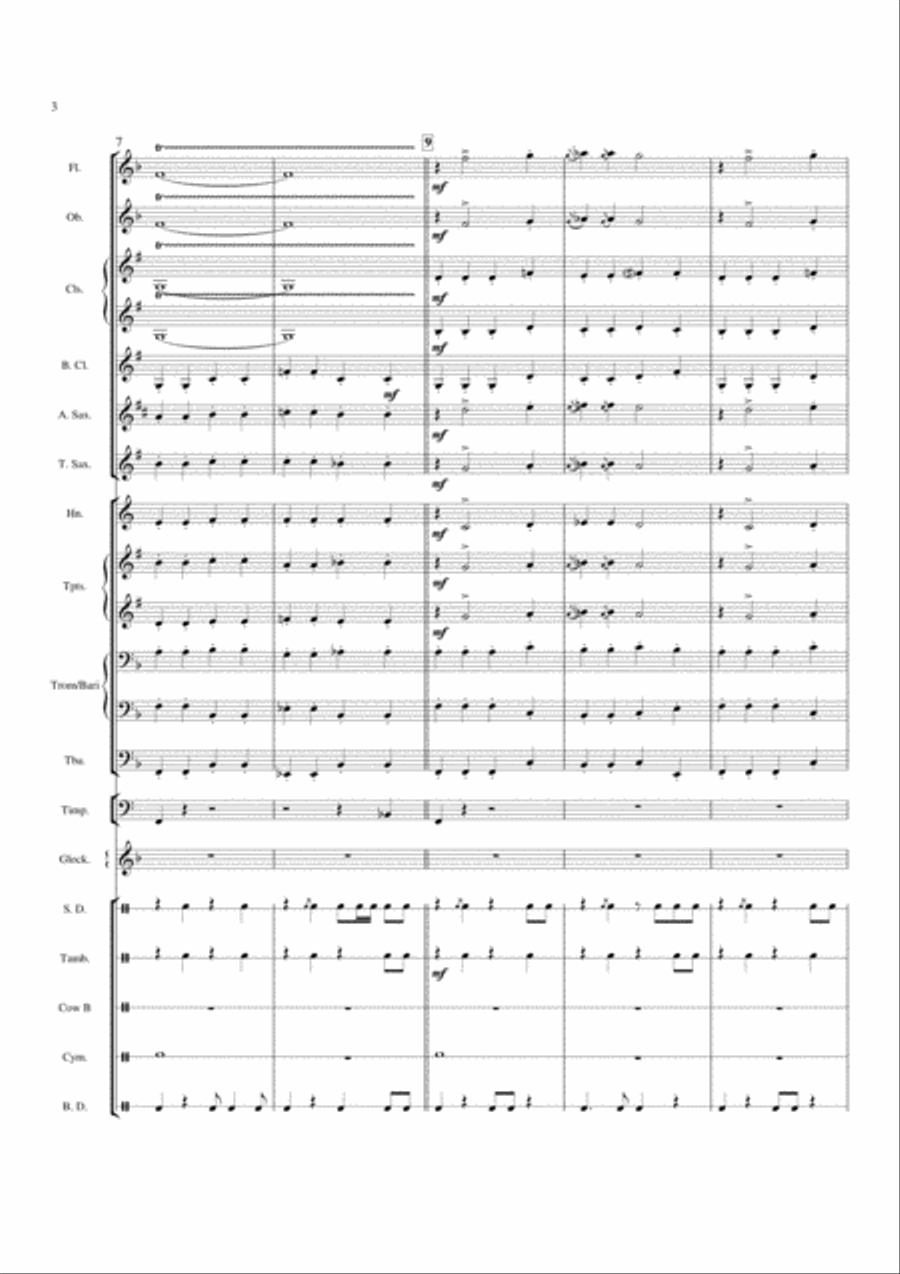 Backyard Blues - Score Concert Band scores gallery preview page 4