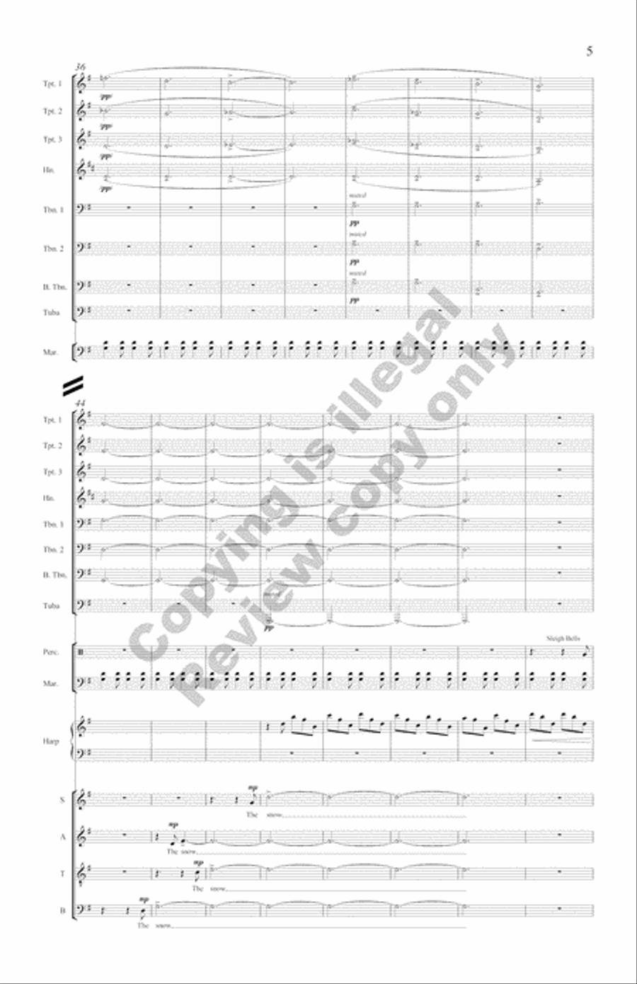 The Snow Lay On the Ground!: Nine Festive Carol Settings (Complete Compilation Full Score) Choir scores gallery preview page 38