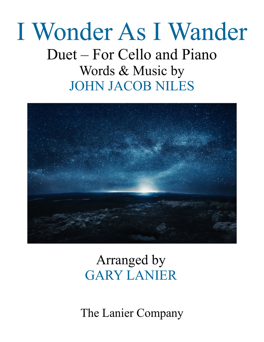 I Wonder As I Wander Piano scores gallery preview page 1