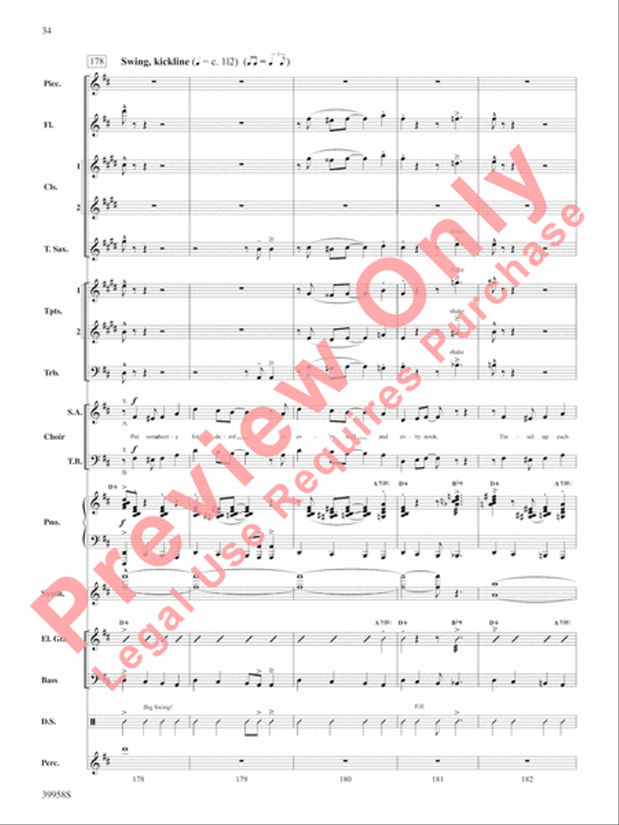 Elf: A Medley from the Broadway Musical Choir scores gallery preview page 35