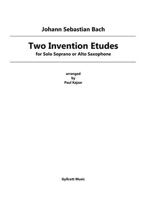 Two Invention Etudes (Solo Soprano or Alto Saxophone)