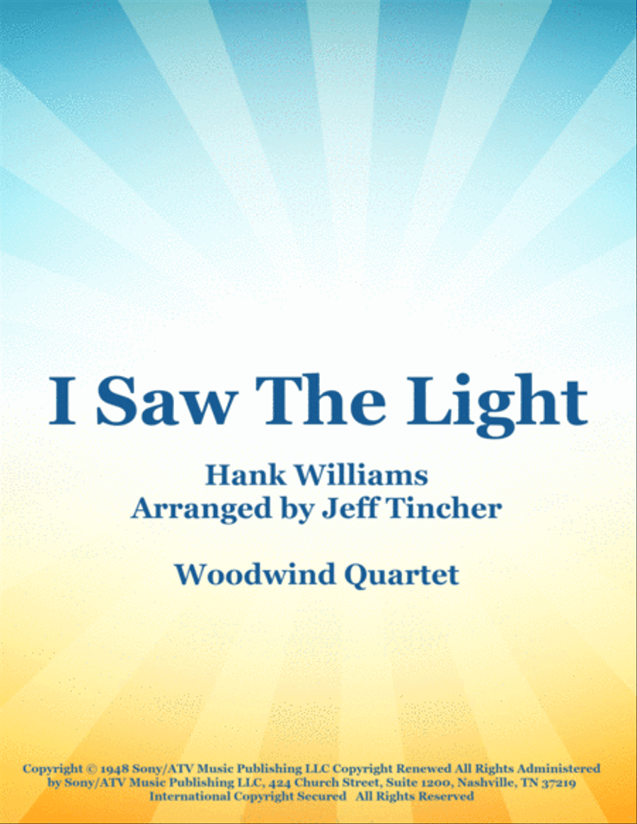 I Saw The Light I Saw The Light Woodwind Quartet scores gallery preview page 1