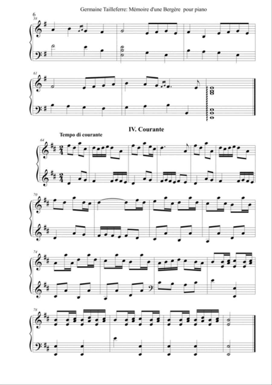 Mémoire d'une bergère (Autobiographie of an Armchair) Piano Solo scores gallery preview page 6