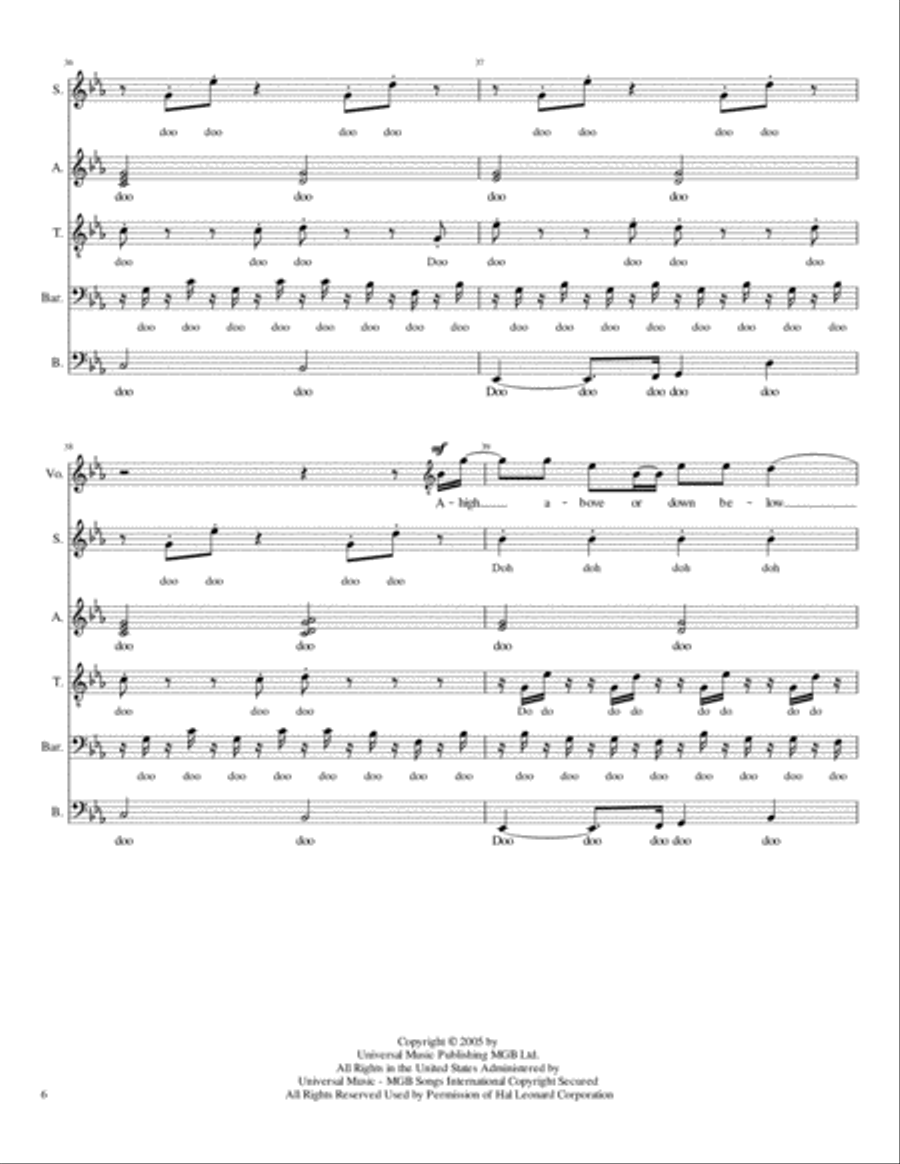 Fix You Fix You A Cappella scores gallery preview page 6