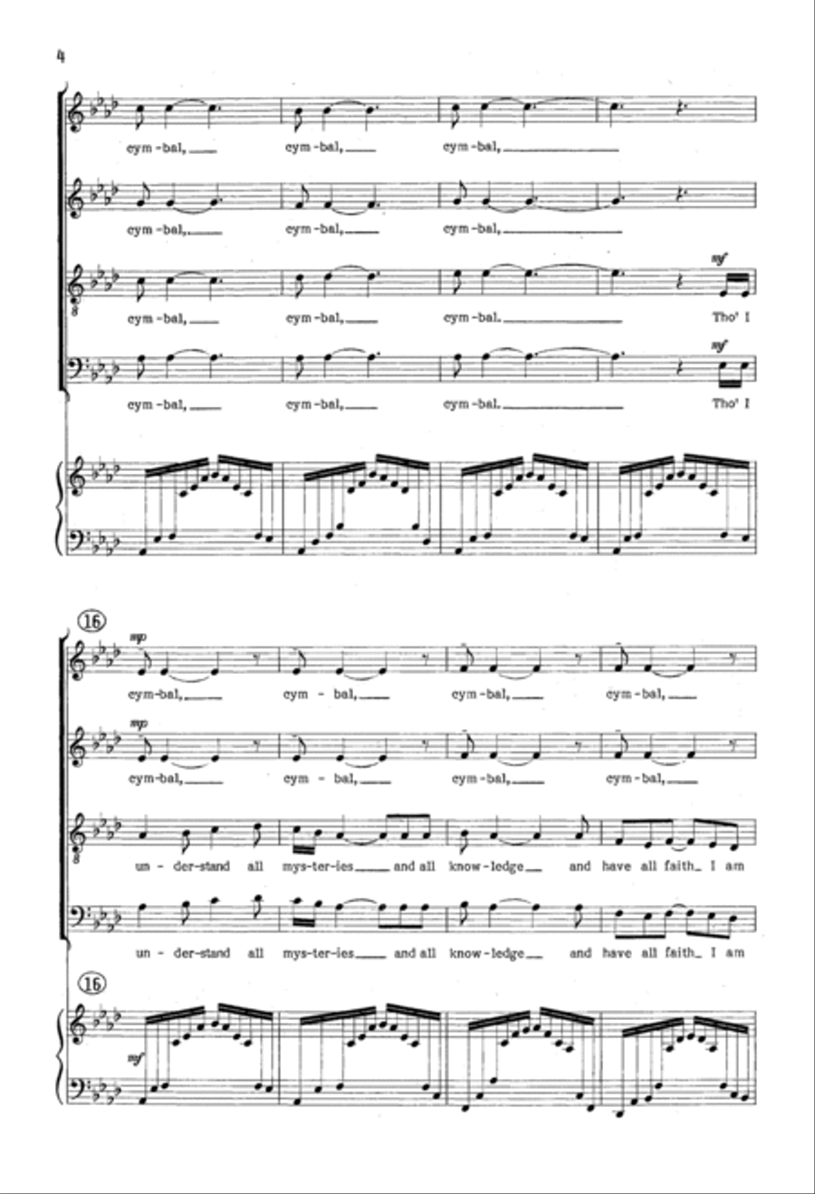 The Greatest of These is Love 4-Part scores gallery preview page 3