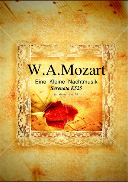 Eine Kleine Nachtmusik (parts) by Wolfgang Amadeus Mozart for string quartet (33pages)