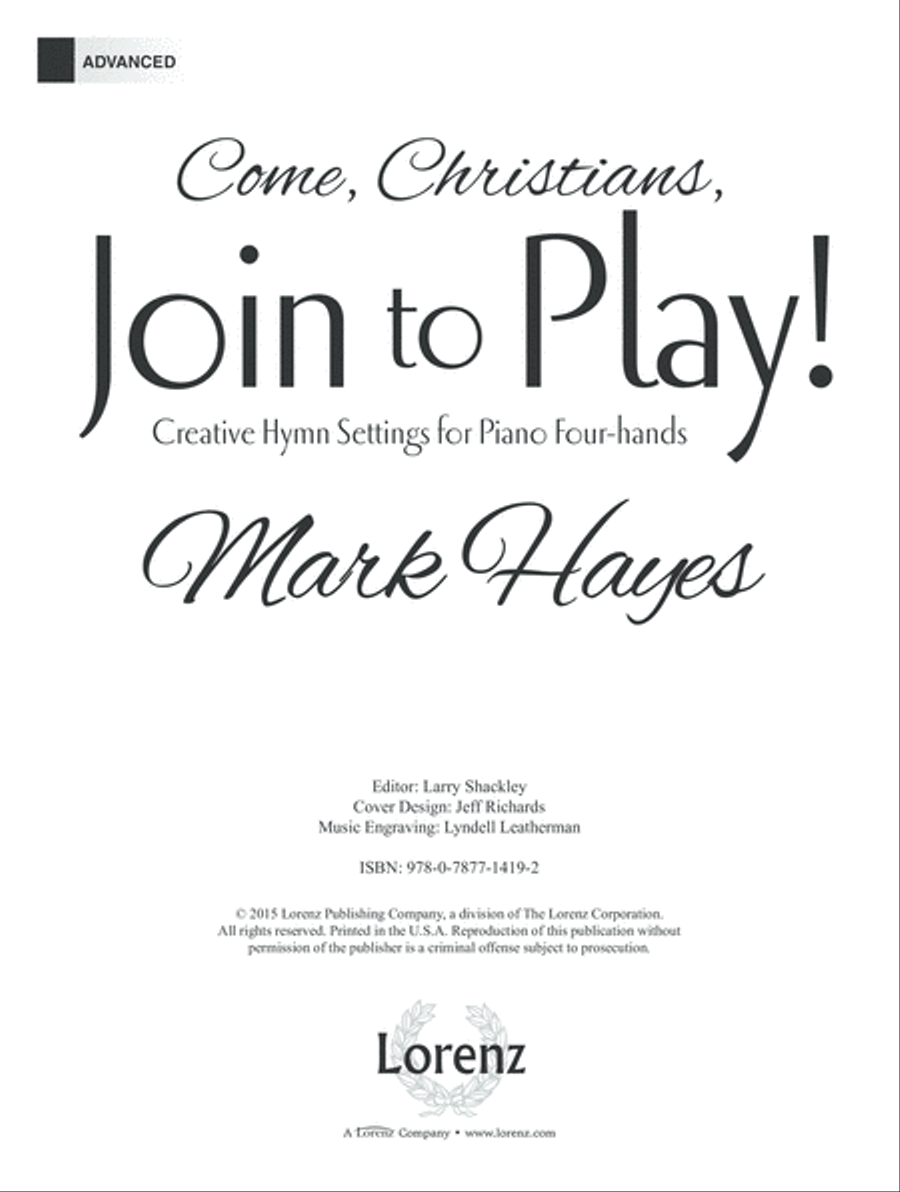 Come, Christians, Join to Play! Piano Duet scores gallery preview page 1