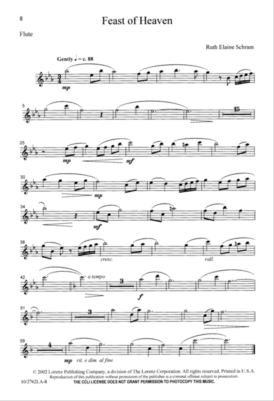 Feast of Heaven 4-Part scores gallery preview page 8