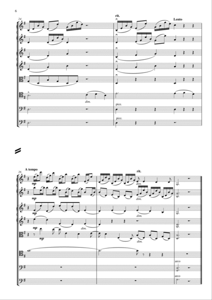 The Swan for solo cello and string orchestra Chamber Music scores gallery preview page 6