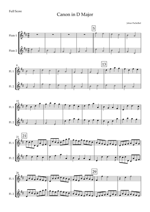 Canon in D Major (Johann Pachelbel) for Flute Duo