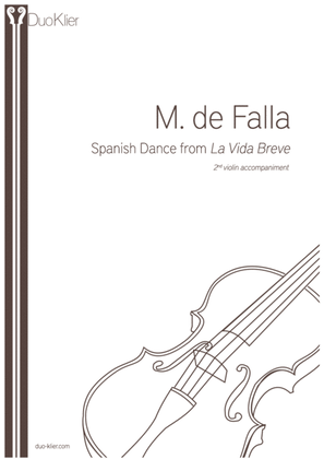 Book cover for Falla - Spanish Dance from La Vida Breve, 2nd violin accompaniment