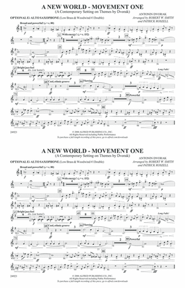 A New World---Movement One: Optional Alto Sax