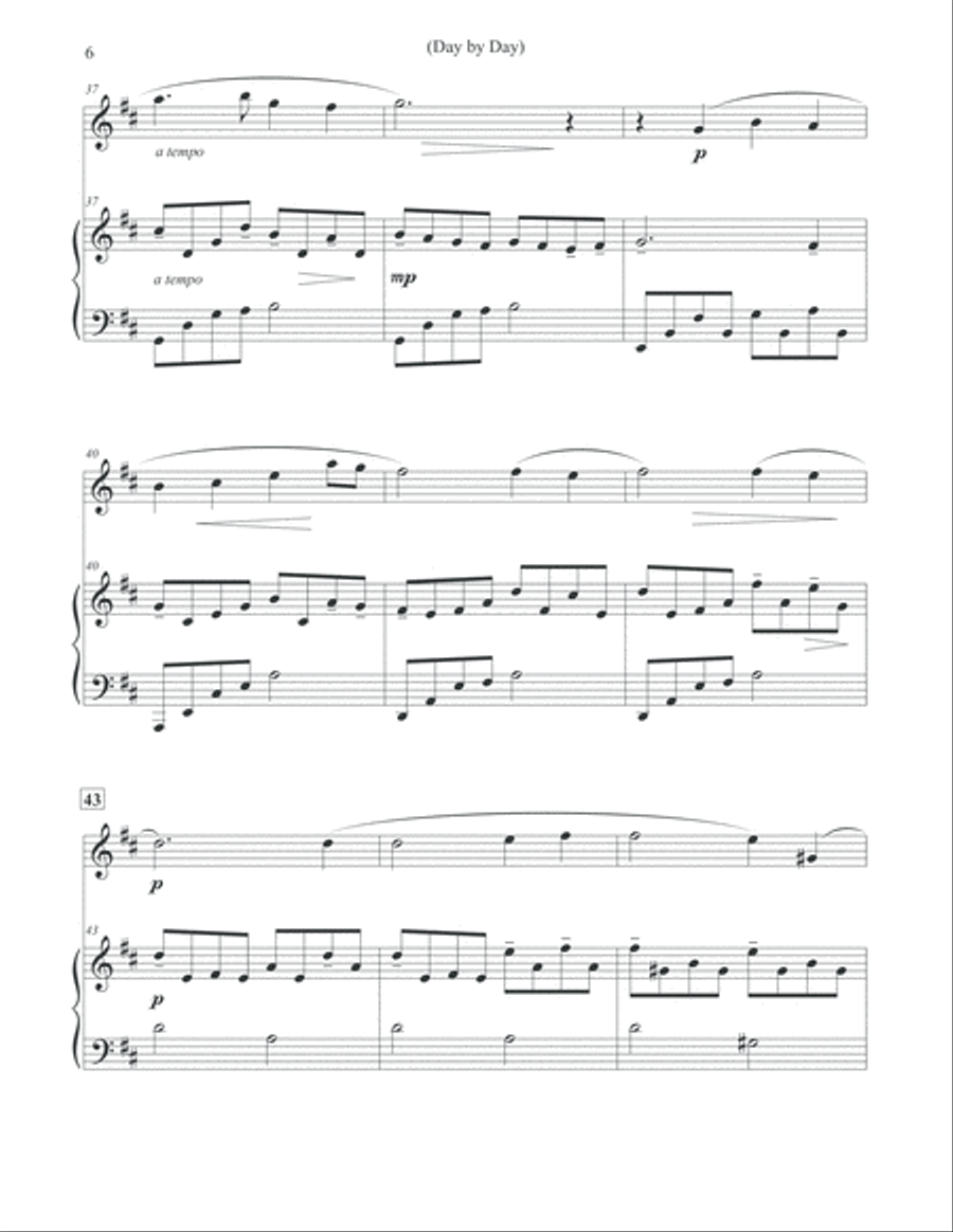 Day by Day - Flute & Piano Flute Solo scores gallery preview page 6