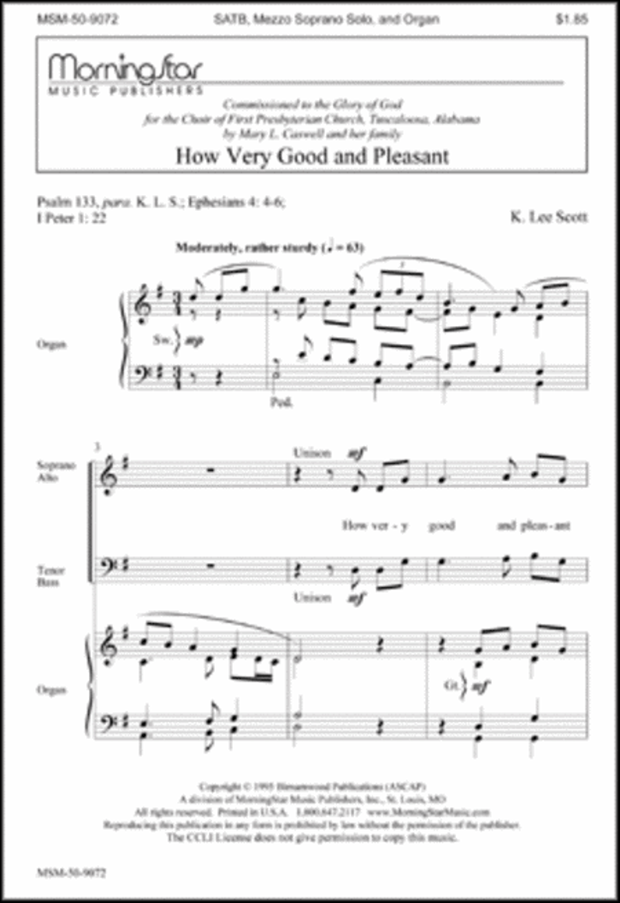 How Very Good and Pleasant 4-Part scores gallery preview page 1