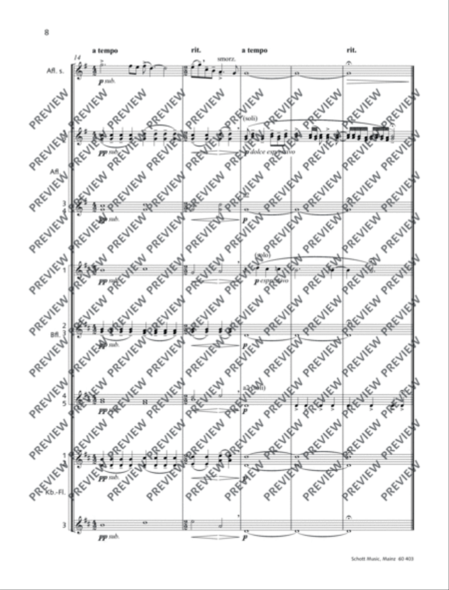 In trutina Flute Choir scores gallery preview page 9
