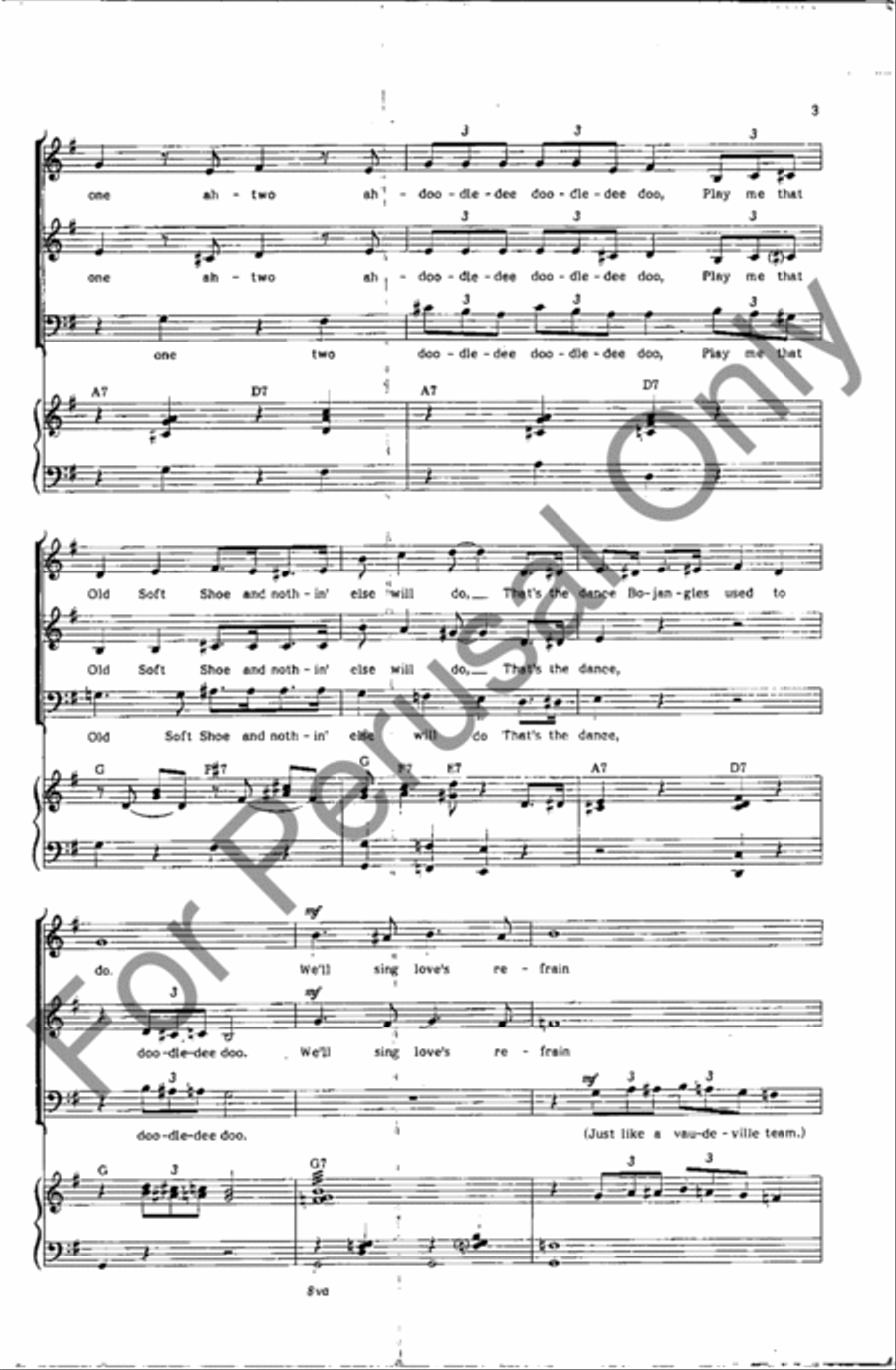 Soft Shoe Song 3-Part scores gallery preview page 3