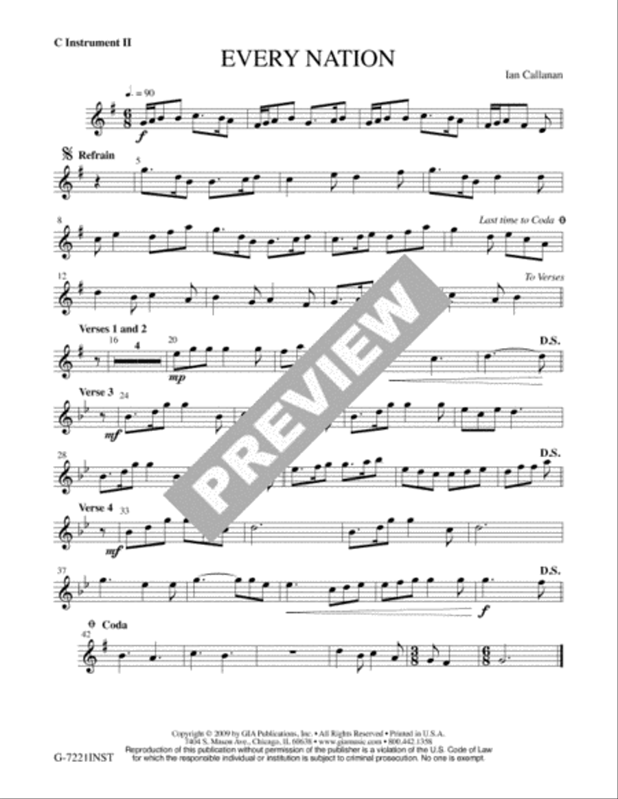 Every Nation - Instrument edition Guitar scores gallery preview page 2