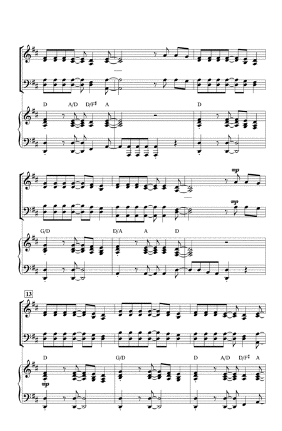 Runnin' to Bethlehem 4-Part scores gallery preview page 3