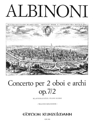 Book cover for Concerto for 2 oboes Op. 7/2