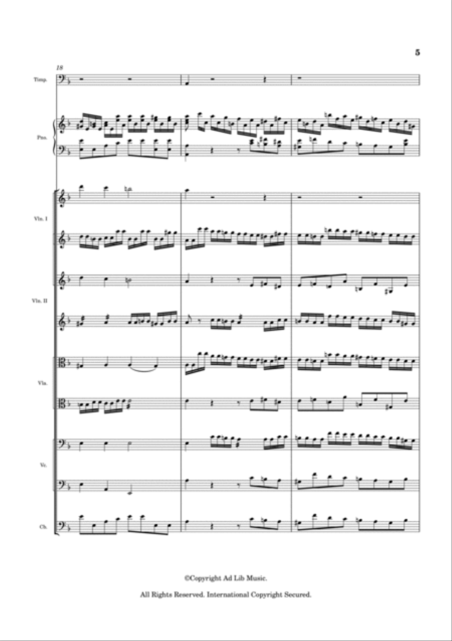 Dies Irae from Requiem in D minor by Mozart (String Orchestra Version) String Orchestra scores gallery preview page 5