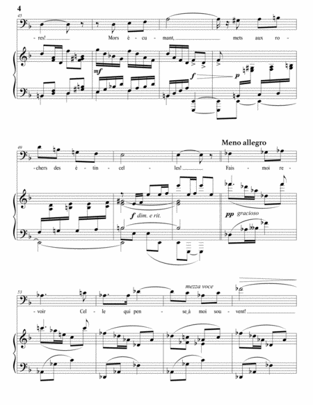 DE SÉVERAC: Chanson pour le petit cheval (transposed to D minor, bass clef)