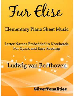Book cover for Fur Elise Elementary Piano Sheet Music