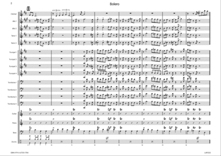 Bolero Bolero Big Band scores gallery preview page 3