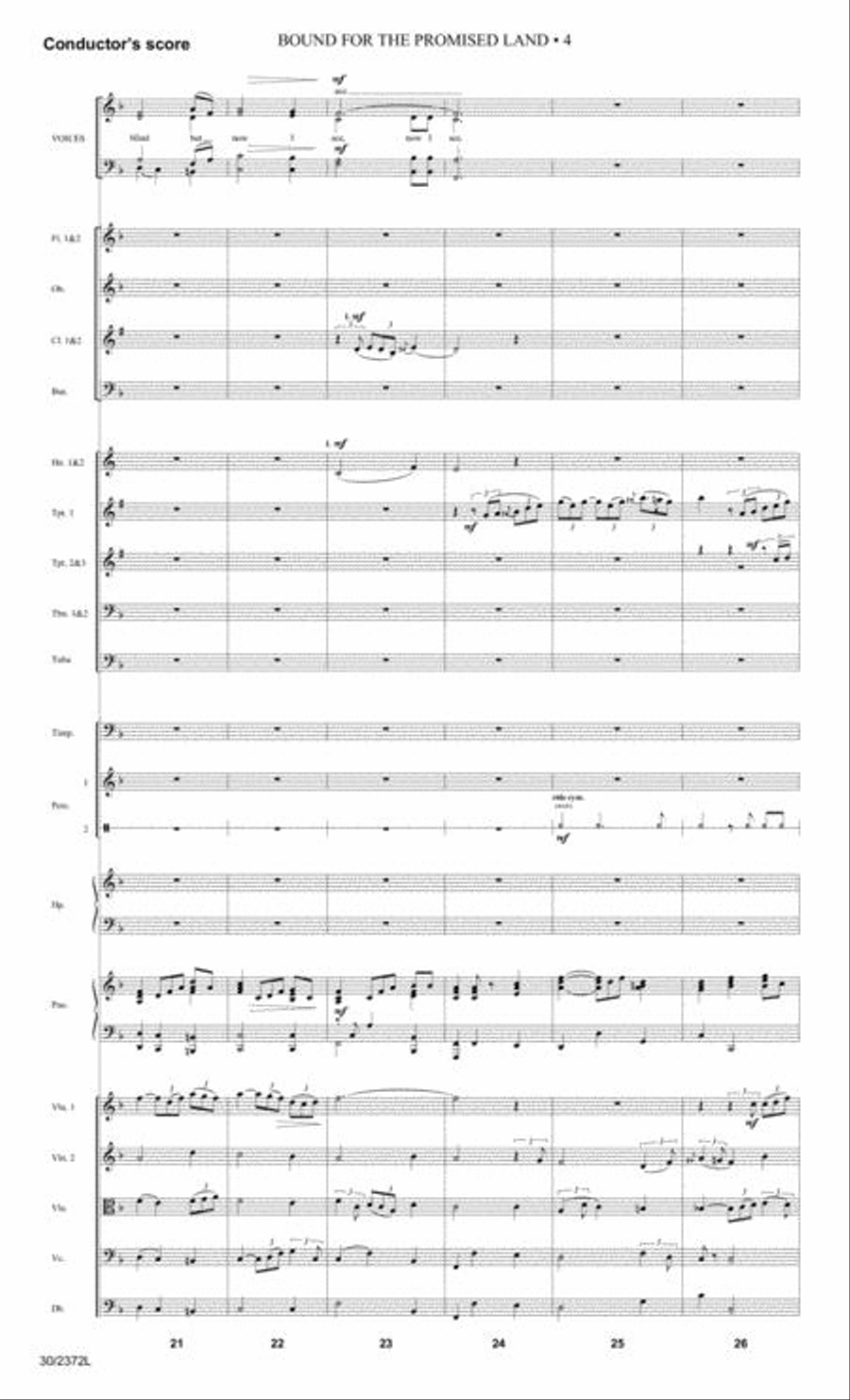 Bound for the Promised Land - Orchestra Score and Parts