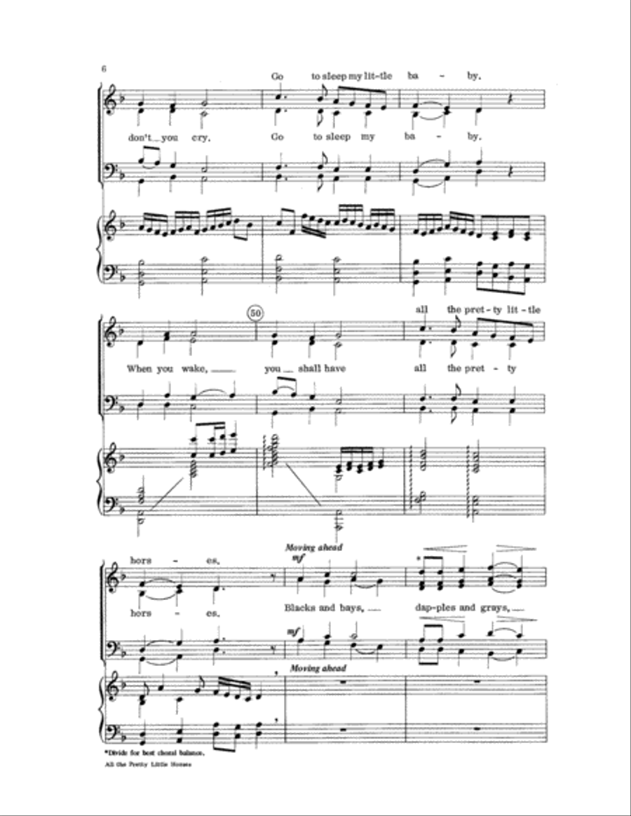 All the Pretty Little Horses 4-Part scores gallery preview page 6