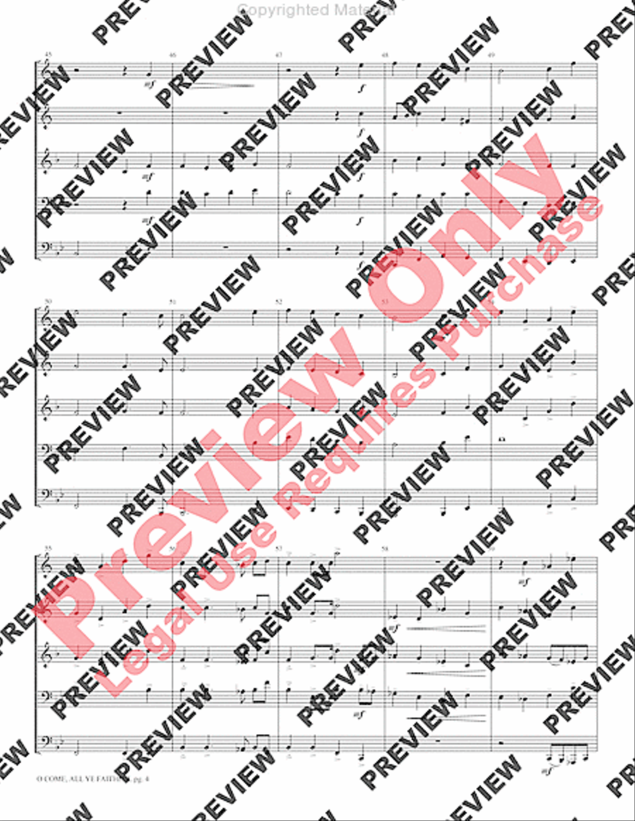 O Come, All Ye Faithful O Come, All Ye Faithful Brass Quintet scores gallery preview page 6